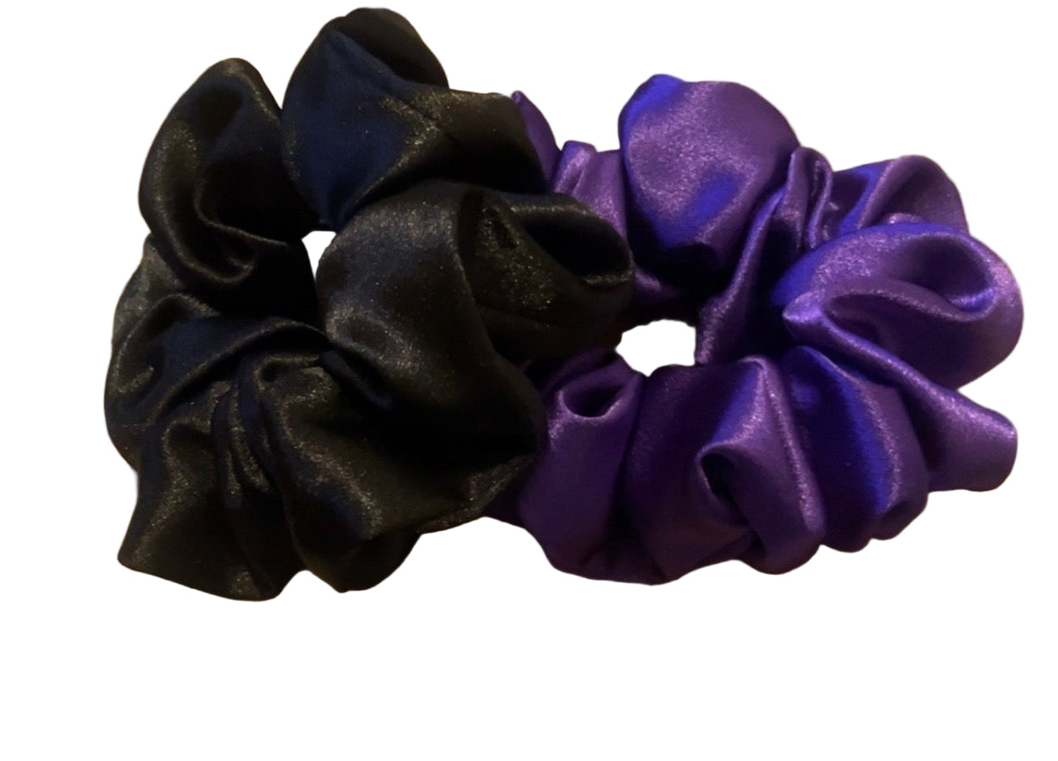 Blue and Black xx Scrunchies