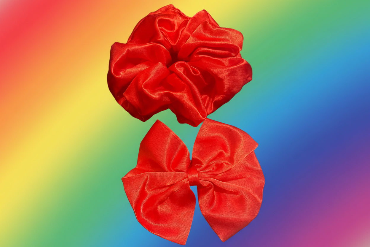 Red Scrunchie and Bow set