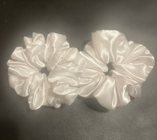 White Scrunchies