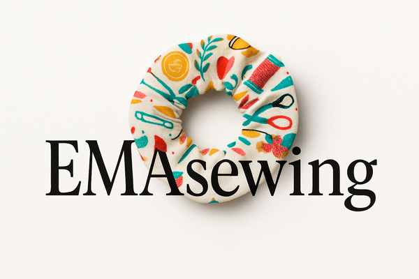 EMAsewing with a half scrunchie over it